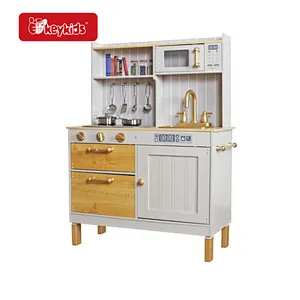 Customize Pretend Play Simulation Modern Wooden Kitchen Toy Set For Kids W10C821